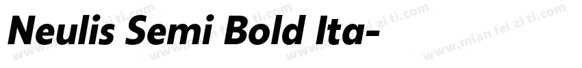 Neulis Semi Bold Ita字体转换